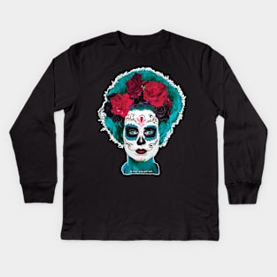 Day of the Dead Bride Kids Long Sleeve T-Shirt